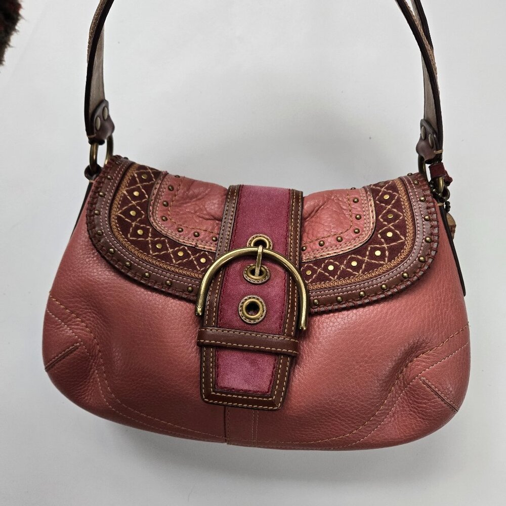 Vintage Pink Soho Leather Coach Bag